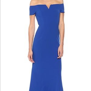 Calvin Klein off shoulders evening gown dress royal blue part, gala maxi dress
